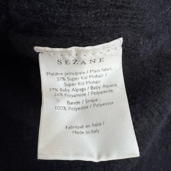 Sezane Gaspard Cardigan mohair XXS BLACK - Picture 9 of 11